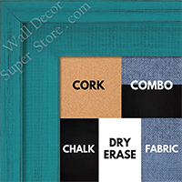 BB1534-9 Distressed Turquoise - Extra Large Custom Cork Chalk or Dry Erase Board
