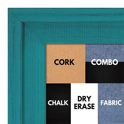 BB1534-9 Distressed Turquoise - Extra Large Custom Cork Chalk or Dry Erase Board