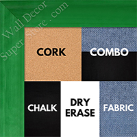 BB1536-4 Glossy Green - Medium Custom Cork Chalk or Dry Erase Board