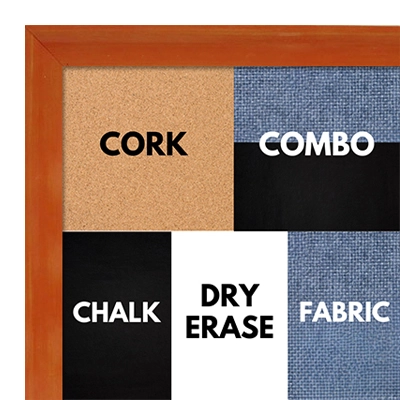 BB1537-2 Glossy Orange - Small Custom Cork Chalk or Dry Erase Board