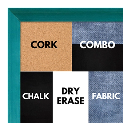 BB1537-5 Glossy Blue - Small Custom Cork Chalk or Dry Erase Board