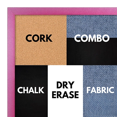 BB1540-15 Thin Metal Pink Carnation Custom Cork Chalk or Dry Erase Board Small To Large