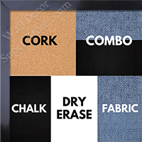 BB1540-16 Thin Metal Bright Black Custom Cork Chalk or Dry Erase Board Small To Large