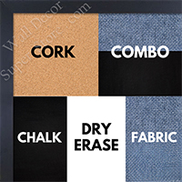 BB1540-03 Thin Metal Matte Black Custom Cork Chalk or Dry Erase Board Small To Large