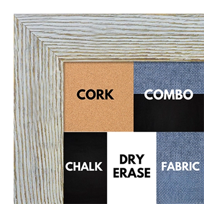 BB1548-4 Distressed White Driftwood - Extra Large Chalkboard Cork Dry Erase
