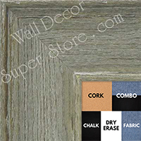 BB1554-2 Distressed Silver Gray Driftwood - Extra Extra Large Chalkboard  Cork  Dry Erase