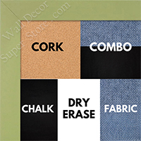 BB1564-15 Soft Olive Small Custom Cork Chalk or Dry Erase Board