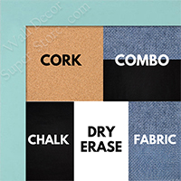 BB1564-16 Soft Blue Small Custom Cork Chalk or Dry Erase Board