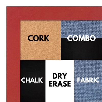 BB1564-5 Red Small Custom Cork Chalk or Dry Erase Board