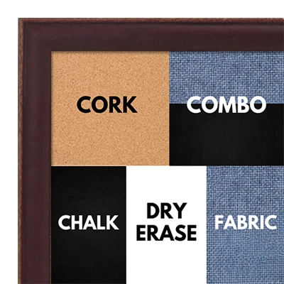 BB1569-2 Small Dark Red With Top Outside Distressed Accent Custom Cork Chalk or Dry Erase Board