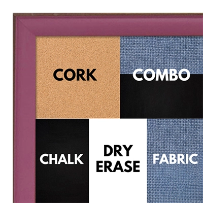 BB1569-3 Small Pink With Top Outside Distressed Accent Custom Cork Chalk or Dry Erase Board