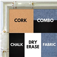 BB1612-2  White Enamel Bamboo Wallboard Corkboard Whiteboard Chalkboard