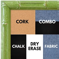 BB1612-3  Green Enamel Bamboo Wallboard Corkboard Whiteboard Chalkboard