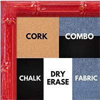 BB1612-5  Red Enamel Bamboo Wallboard Corkboard Whiteboard Chalkboard
