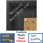 Black Custom Wallboards - Cork, Chalk, Dry Erase Boards