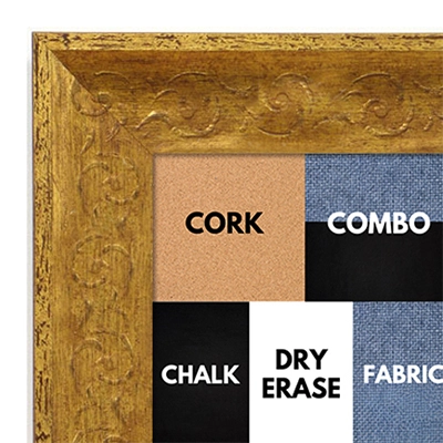 BB1614-1  Distressed Gold Custom Wallboard Corkboard Whiteboard Chalkboard
