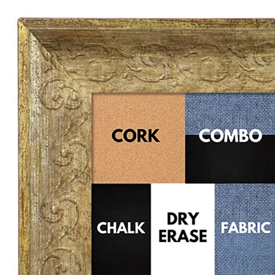 BB1614-3  Distressed Silver Custom Wallboard Corkboard Whiteboard Chalkboard