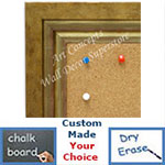 BB1721-1 | Distressed Gold | Custom Cork Bulletin Board | Custom White Dry Erase Board | Custom Chalk Board