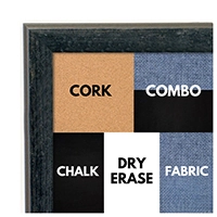 BB1735-5 | Distressed Black Granite | Custom Cork Bulletin Board | Custom White Dry Erase Board | Custom Chalk Board
