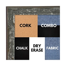 BB1735-6 | Distressed Gray | Custom Cork Bulletin Board | Custom White Dry Erase Board | Custom Chalk Board