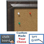 BB1783-2 | Distressed Medium Olive | Custom Cork Bulletin Board | Custom White Dry Erase Board | Custom Chalk Board