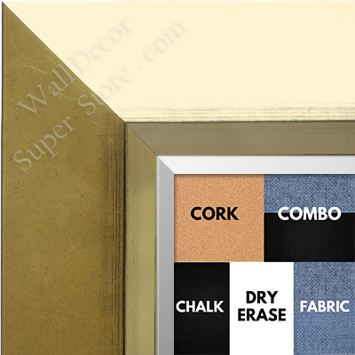 BB1802-1 | Distressed Gold | Custom Cork Bulletin Board | Custom White Dry Erase Board | Custom Chalk Board