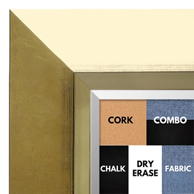 BB1802-1 | Distressed Gold | Custom Cork Bulletin Board | Custom White Dry Erase Board | Custom Chalk Board