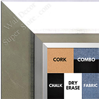 BB1802-2 | Distressed Silver | Custom Cork Bulletin Board | Custom White Dry Erase Board | Custom Chalk Board