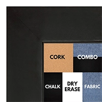 BB1865-1 - Matte Satin Black 2 3/4" Wide Value Priced Medium To Extra Large Custom Cork Chalk Or Dry Erase Board