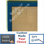 BB235-4 Blue Small Custom Cork Chalk or Dry Erase Board