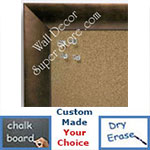 BB6226-3 Distressed Bronze With Slope Custom Cork Chalk or Dry Erase Board Medium To Large