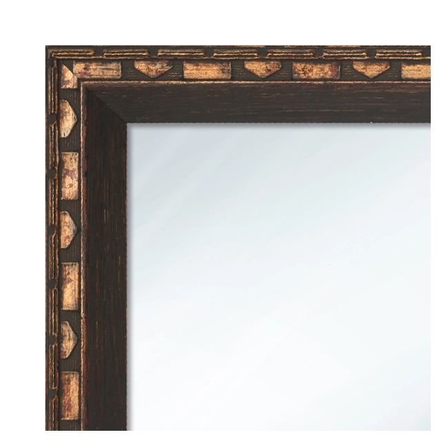 MR1222-1 Artifact Deco Bevel Antique Black - Custom Small Mirror - 1.25 Inch Wide