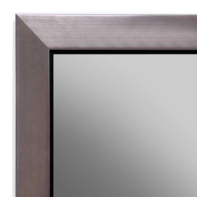 MR1495-4 Brushed Pewter With Black - Small Custom Wall Mirror