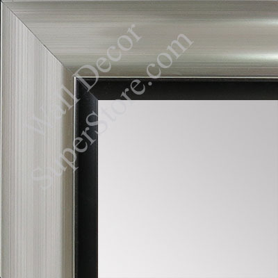 Mr1521 1 Silver With Black Trim Large, Large Custom Size Mirror