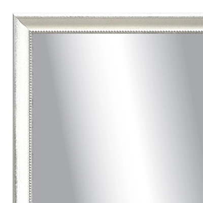 MR1928-1 White Scoop with Beading  Custom Mirror