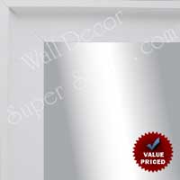 MR1012-1 White Scoop Custom Mirror | Custom Wall Mirror