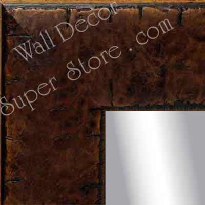 MR172-3 Aged Chestnut Burl Wood - Extra Large Custom Wall Mirror Custom Floor Mirror