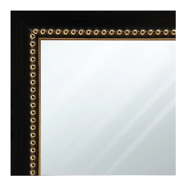 MR1206-5 Black Square W/Gold Bead - 0.75 Inch Wide