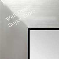 MR1431-2 Brushed Silver With Black - Value Price - Extra Large Custom Wall Mirror Custom Floor Mirror
