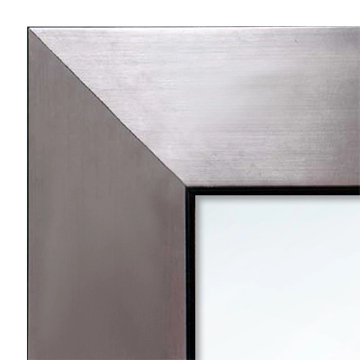 MR1431-4 Brushed Pewter With Black - Value Price - Extra Large Custom Wall Mirror Custom Floor Mirror