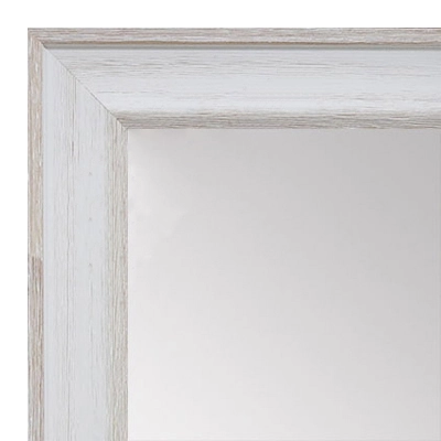 MR1512-1 White Distressed Barnwood - Medium Custom Wall Mirror Floor Mirror