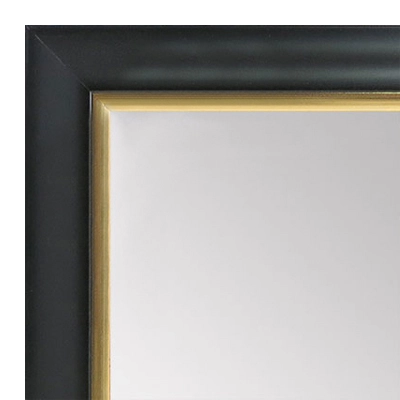 MR1520-4 Black With Gold Trim- Medium Custom Wall Mirror