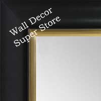 MR1521-4 Black With Gold Trim Large Custom Wall Mirror Custom Floor Mirror