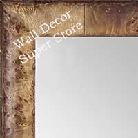 MR1530-3 Distressed Burlwood Light Pecan Medium Custom Wall Mirror Custom Floor Mirror