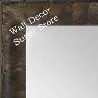 MR1530-5 Distressed Burlwood Brown Taupe Medium Custom Wall Mirror Custom Floor Mirror