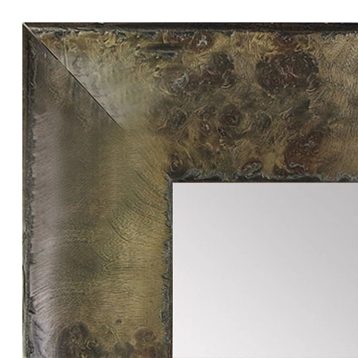 MR1531-5 Distressed Burlwood Brown Taupe Large Custom Wall Mirror Custom Floor Mirror