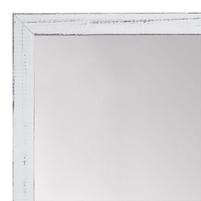 MR1532-2 Distressed Soft White - Very Small Custom Wall Mirror