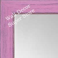 MR1533-10 Distressed Soft Pink - Medium Custom Wall Mirror - Custom Bathroom Mirror