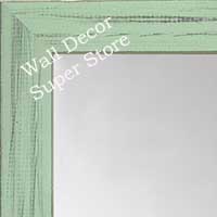 MR1533-12 Distressed Soft Green - Medium  Custom Wall Mirror -  Custom Bathroom Mirror