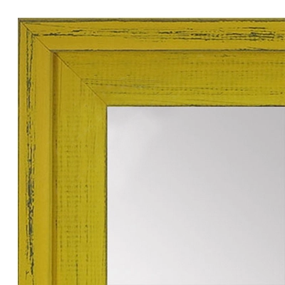 MR1534-7 Distressed Yellow - Large Custom Wall Mirror -  Custom Bathroom Mirror